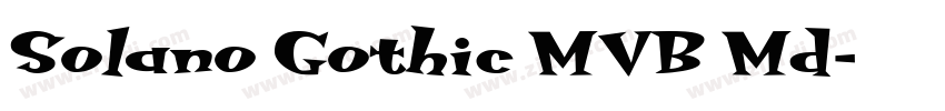 Solano Gothic MVB Md字体转换